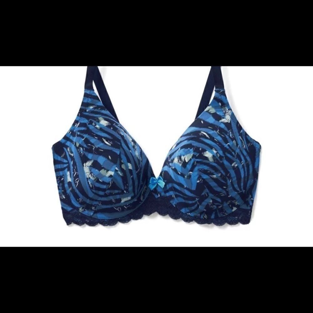 adore me NWOT NARI blue contour plus full coverage underwire T-shirt bra